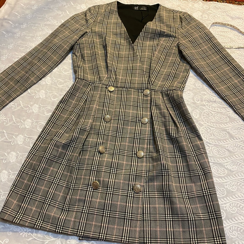 Plaid Gingham Fit Flare Above Knee Work Office